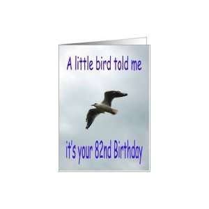  Happy 82nd Birthday Flying Seagull bird Card Toys & Games