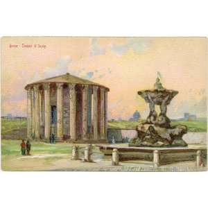    1900 Vintage Postcard Temple of Vesta   Rome Italy 