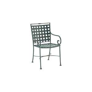  Woodard Sheffield Wrought Iron Metal Arm Patio Dining Chair Smooth 