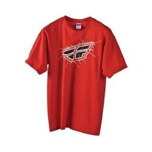    FLY CASUAL FLY TEE SHATTER RED MD SHATTER RED M Automotive