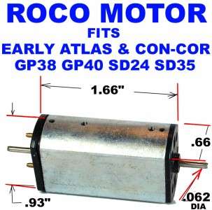 ROCO MOTOR FITS ATLAS ROCO CON COR EARLY VERSIONS GP38 GP40 SD24 SD35 