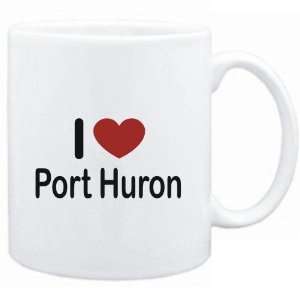  Mug White I LOVE Port Huron  Usa Cities Sports 