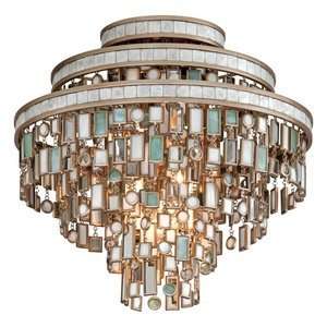  Dolcetti Silver 18 Wide Corbett Flushmount Ceiling Light 