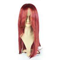women men Long Dark RED Cosplay Party Straight full wigs Wig hair 66cm 