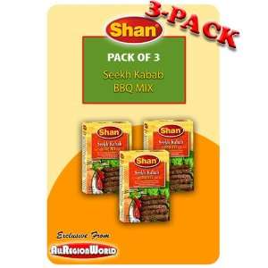 Shan Seekh Kabab BBQ Mix Masala Seasoning 1.75oz., 50g (3 Pack) Free 