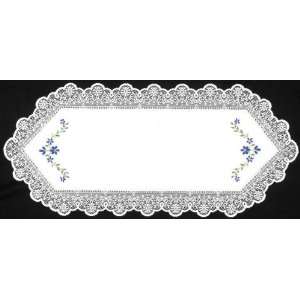   Lace Amelia 14 x 30 Table Runner White 