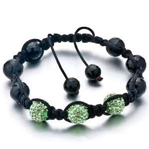  Green and black shamballa bracelet Jewelry