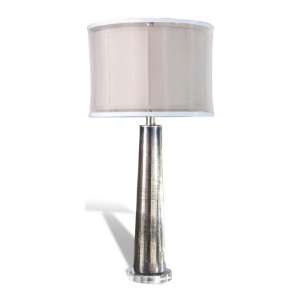 Silver Mercury Glass Contemporary Table Lamp  35H x 16D  