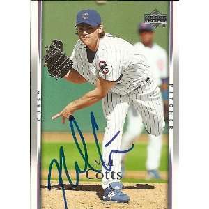  Neal Cotts Signed Chicago Cubs 2007 UD Card Everything 