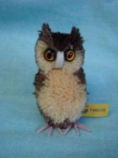 Miniature Steiff Mini Plush Owl 2 3/4 w Tag  