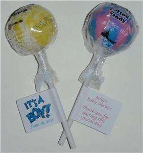 BABY SHOWER PERSONALIZED LOLLIPOP STICKERS TAGS LABELS  