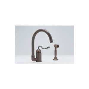 Rohl Country kitchen single metal lever kitchen faucet with side spray 