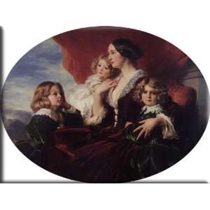   her Children 16x12 Streched Canvas Art by Winterhalter, Franz Xavier