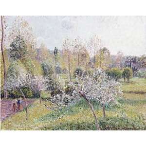Apple Trees In Blossom, Eragny Camille Jacob Pissarro. 20.00 inches 