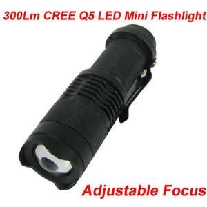  Mini 300 Lumen CREE Q5 Zoomable and Focus Adjustable LED 