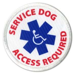  SERVICE DOG Access Required Medical Alert 3 inch Sew on 