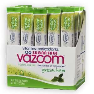 VAZOOM Vitamin and Antioxidant Sugar Free Green Tea Powder Drink Go 