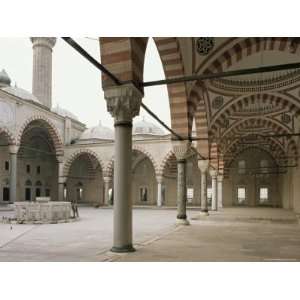 Courtyard, Selimiye Mosque, Edirne, Anatolia, Turkey, Eurasia 
