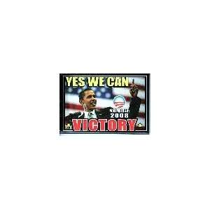  YES WE CAN VICTORY OBAMA RECTANGLE BUTTON 2 X3 