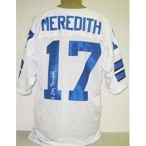  Don Meredith Signed Dallas Cowboys White Russell Athletic 