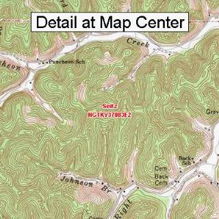  USGS Topographic Quadrangle Map   Seitz, Kentucky (Folded 