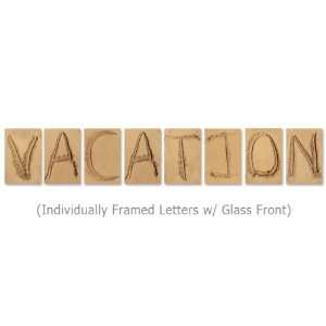  Hawaii Sand Letters VACATION (Framed Letters with Glass 