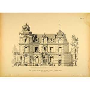  1896 Print Hamburg Semper & Krutisch German Architects 