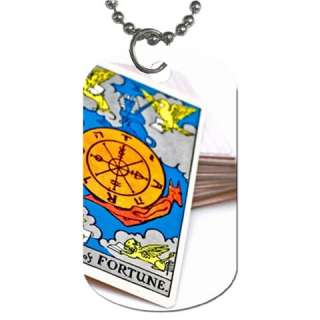 Tarot Cards Deck New Age Wiccan Dog Tag Necklace  