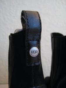 UGG OLIVIYA 5597 LEATHER ANKLE HEELED Boots BLACK Sz 7 US 38 EU  NEW 