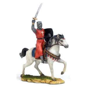  Figurine Crusader Knights H 4 Cold Cast Resin
