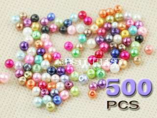   Round Glass Pearl Loose Beads 4mm Spacer Fit Jewelry Craft  