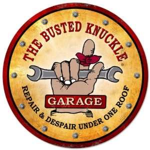  Busted Knuckle Garage BKG 22 SP Giant Round Shop Sign Automotive