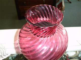 Vintage Cranberry Glass Vase in Excellent Cond.