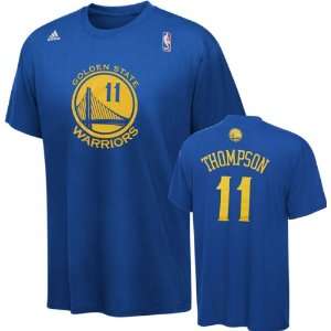 Klay Thompson adidas Blue Name and Number Golden State Warriors T 