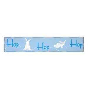  Hop Hop Hop (Blue) Wood Plank Sign Toys & Games