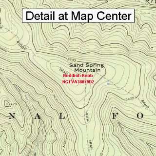  USGS Topographic Quadrangle Map   Reddish Knob, Virginia 