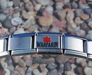 Warfarin Medical ID Alert Italian Charm With Red Star for Bracelets 