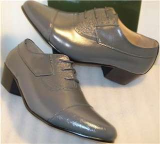ITALO mens shoes gray color CUBAN HEEL US size 9.5 W  