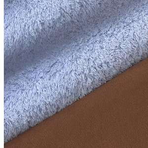  60 Wide Minky Sherpa Suede Baby Blue/Brown Fabric By The 