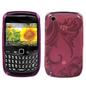  Glory Pink Fot BlackBerry Curve 8520 8530 Gel Skin Case 