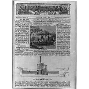    The Steam Yacht BLACKHAWK,cutaway diagram 1876