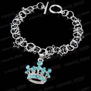 Crown set Crystal Jewelry Necklace Bracelet FT151  