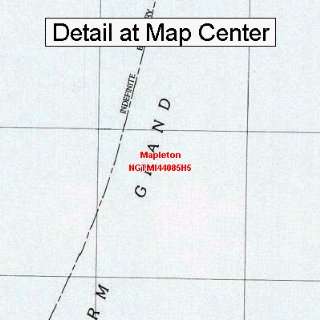 USGS Topographic Quadrangle Map   Mapleton, Michigan (Folded 