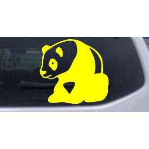 Panda Animals Car Window Wall Laptop Decal Sticker    Yellow 6in X 6 