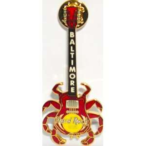  Hard Rock Cafe Pin # 12904, 2002 Baltimore Red Crab Guitar 