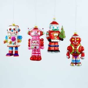   SPACE PEOPLE Space Age Christmas Ornaments Set / 4 Outer Space Home