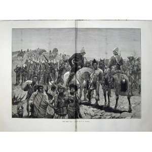 Zulu War 1879 Ulundi Army Natives Men Horses Fine Art