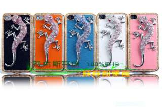 New Cuite Gecko Rhinestone BACK CASE For iPhone 4G  