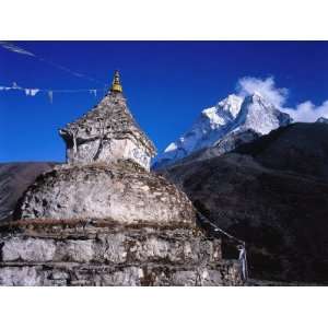 Ama Dablam, Everest and Lhotse Surround the Village of Phortse and 