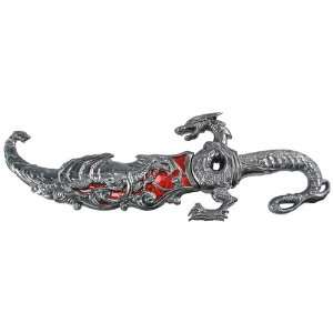  10 RED Inlay Fantasy Dragon Dagger Blade Knife Sword 